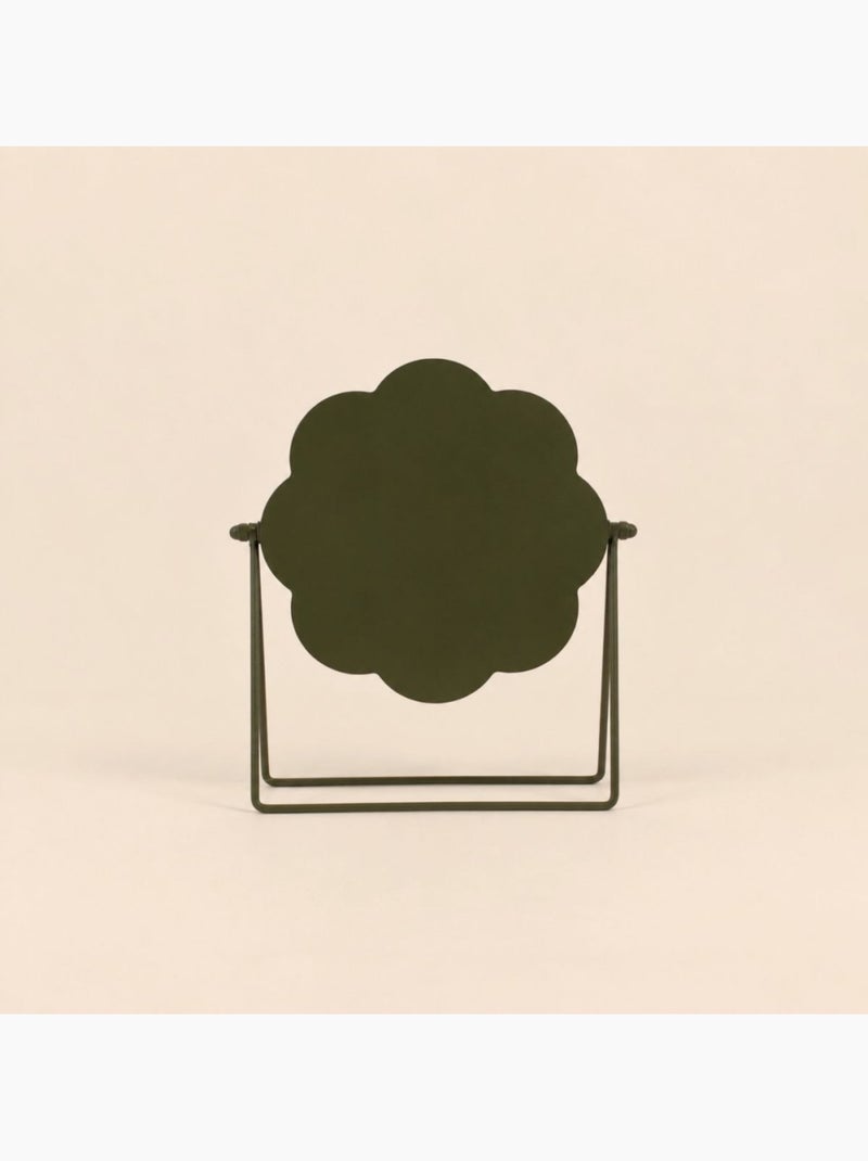 Miroir orientable rond ondulé vert 28cm Vert - Kiabi
