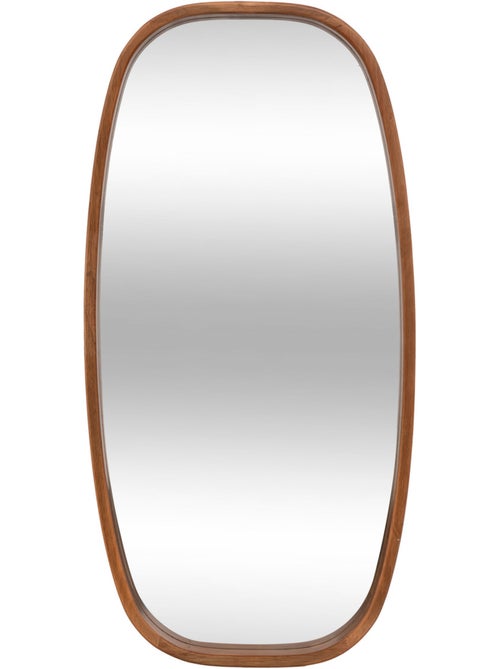 Miroir ovale 80x40cm en bois JASNA - Kiabi