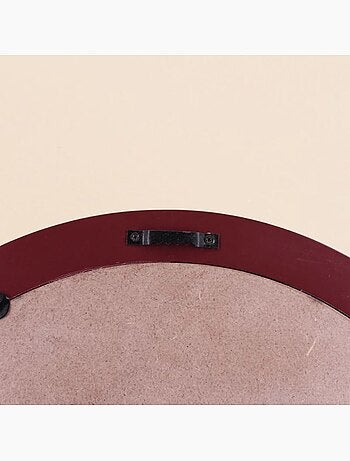 Miroir ovale bordeaux et rose 50x35cm