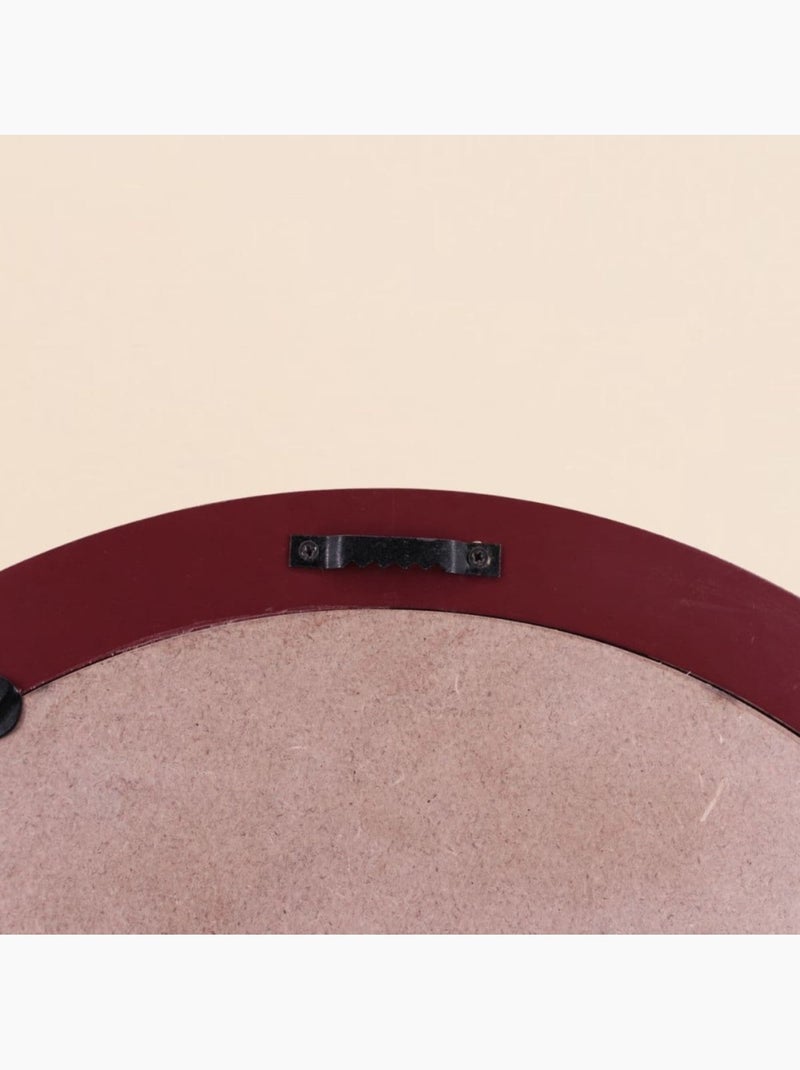 Miroir ovale bordeaux et rose 50x35cm Bordeaux - Kiabi