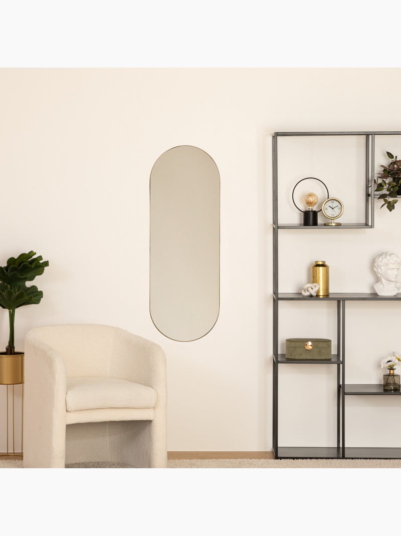 Miroir ovale cadre en métal 112cm SELENA Doré - Kiabi