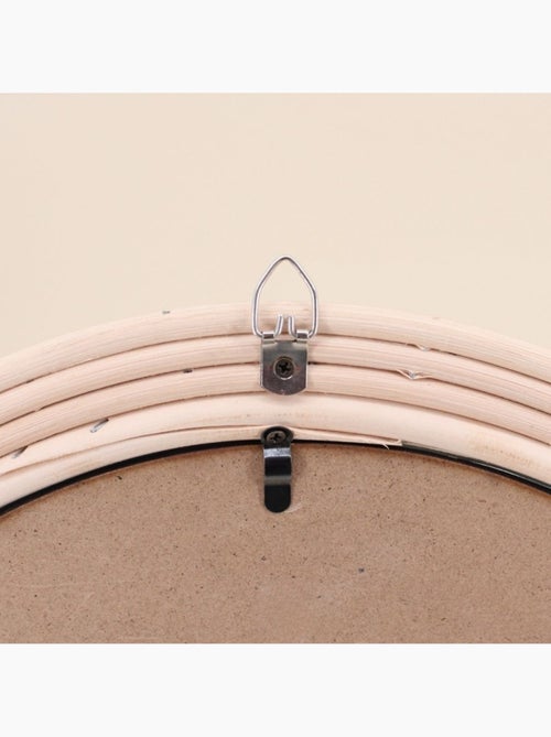 Miroir ovale contour rotin 46x36cm - Kiabi