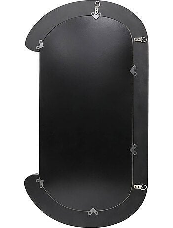 Miroir ovale décor bois 91cm link