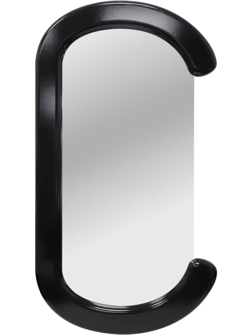 Miroir ovale décor bois 91cm link Noir - Kiabi