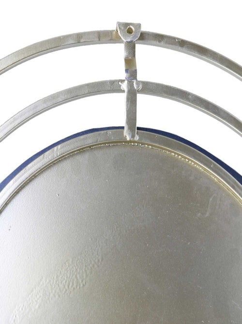 Miroir ovale design en métal et verre - Kiabi