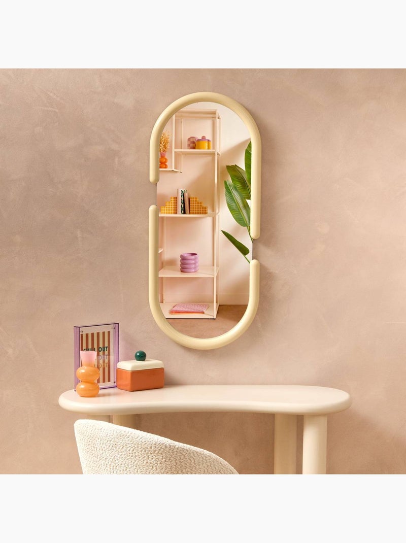 Miroir ovale design forme libre POOL Beige - Kiabi
