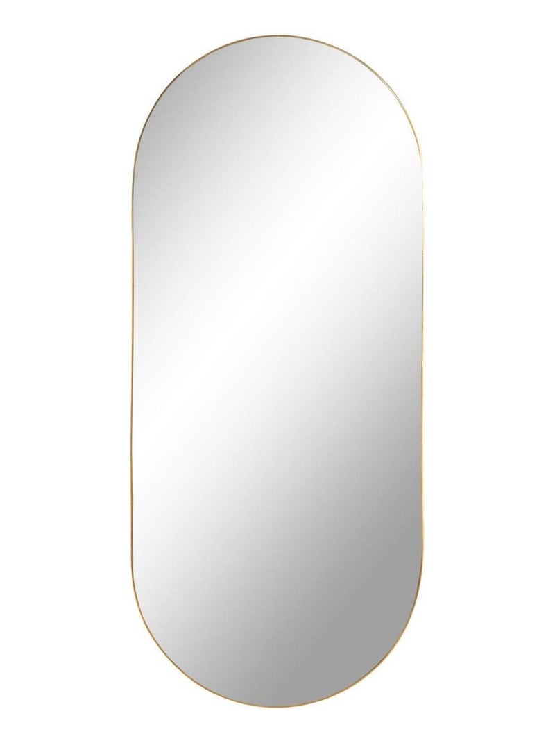 Miroir ovale en acier cuivré 35 x 80 cm - House Nordic Multicolore - Kiabi