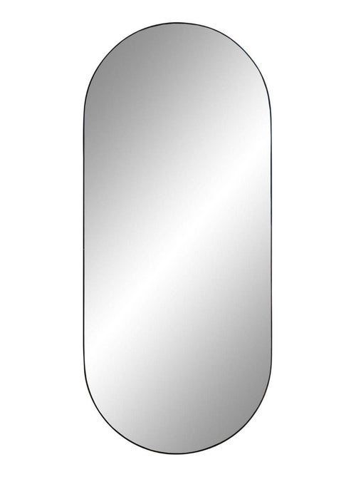 Miroir ovale en acier noir 35 x 80 cm - House Nordic - Kiabi