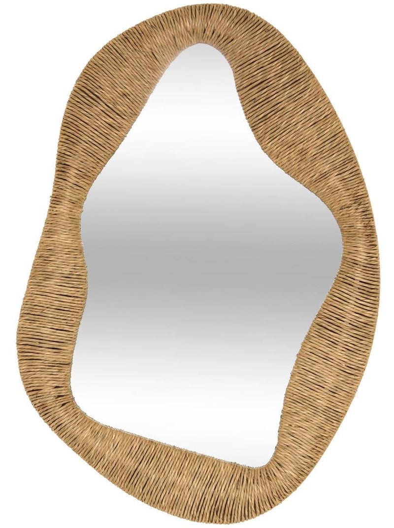 Miroir ovale en osier SANOA Lin - Kiabi