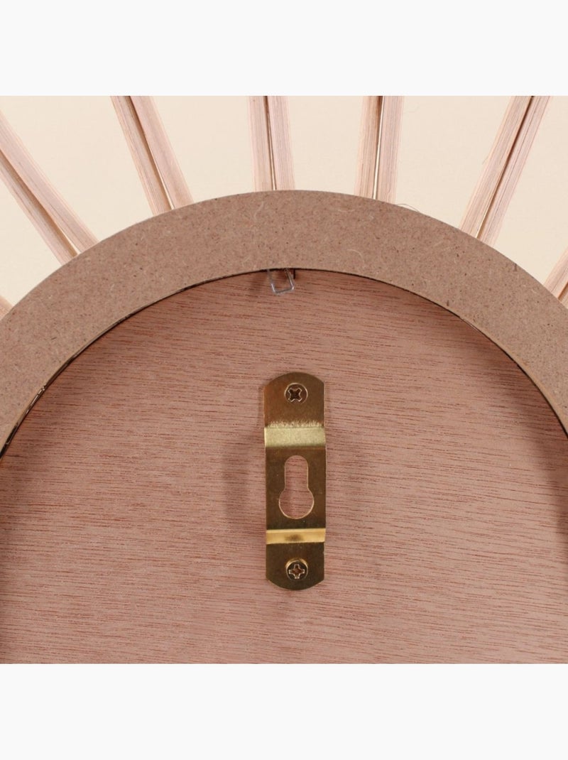 Miroir ovale en rotin 58x42cm Beige - Kiabi