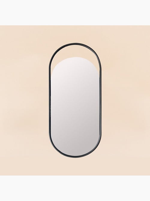 Miroir ovale métal noir 50x22cm - Kiabi