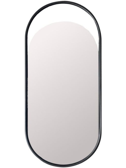 Miroir ovale métal noir 50x22cm - Kiabi
