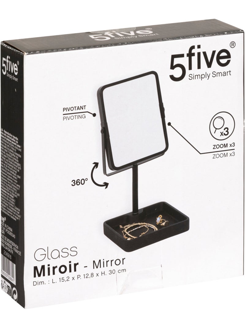 Miroir pivotant GLASS Noir - Kiabi