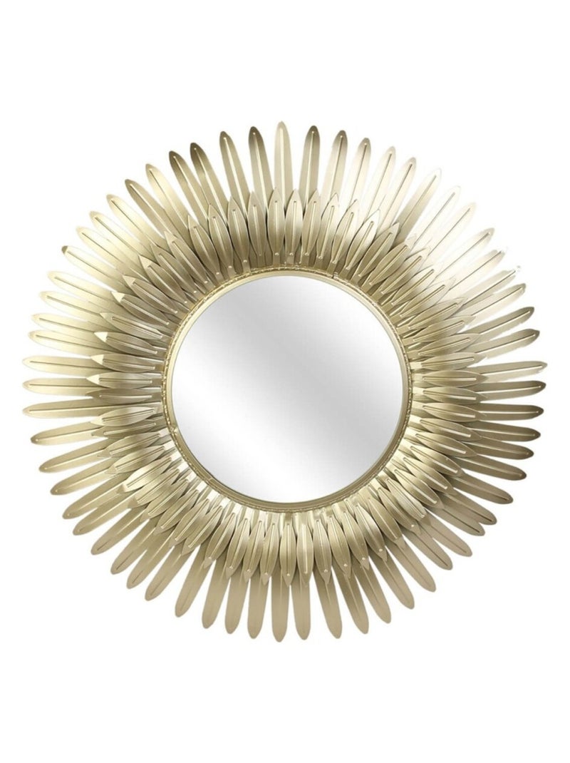 Miroir plumes dorées D53 Doré/or - Kiabi