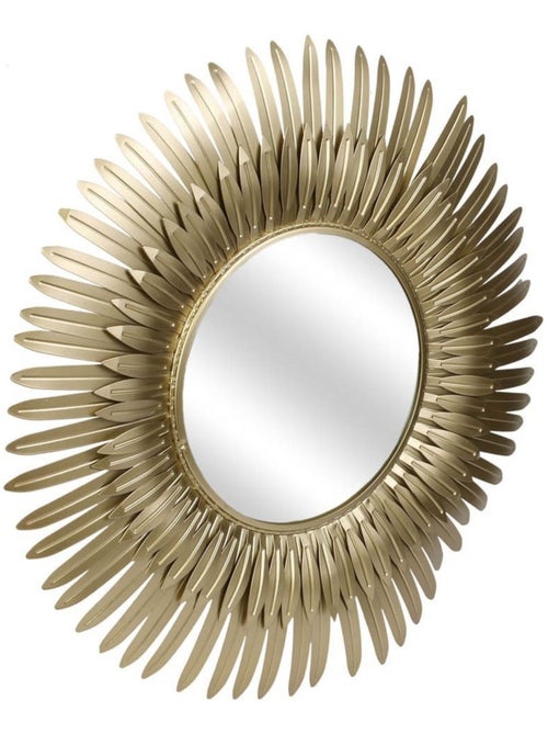 Miroir plumes dorées D53 - Kiabi