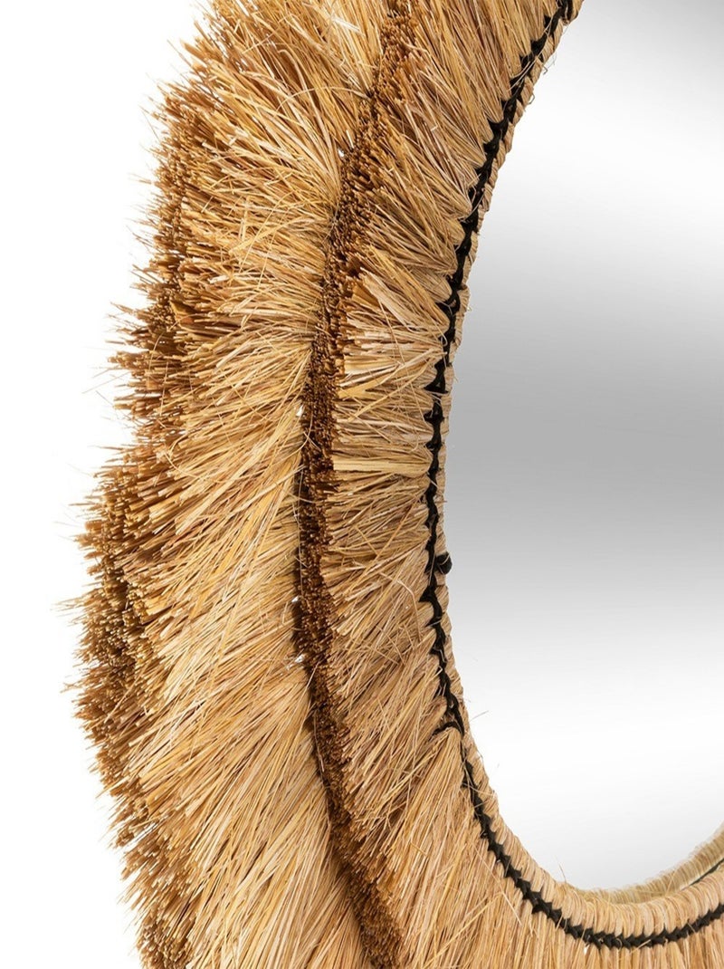 Miroir raphia Safari D57 Beige - Kiabi