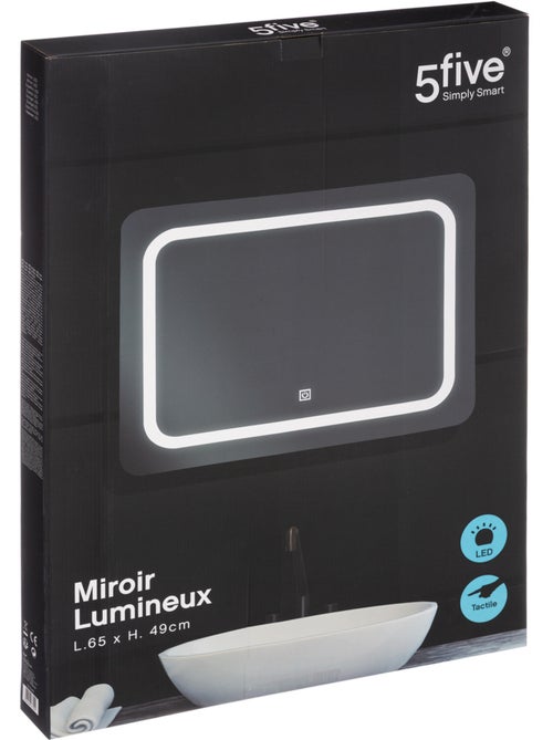 Miroir rectangle à led - Kiabi