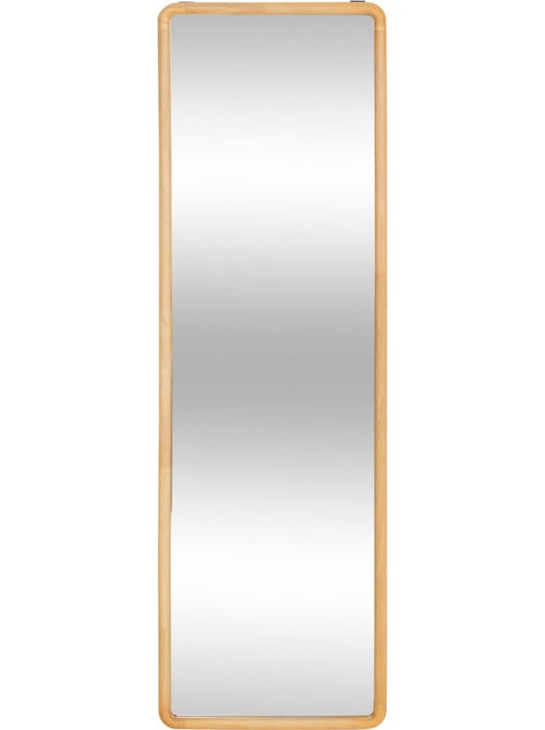 Miroir rectangulaire 116x35cm cadre bois d'hévéa KIM - Kiabi