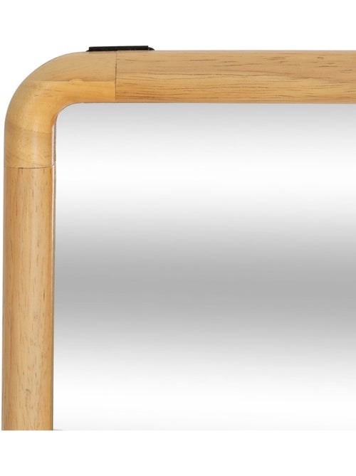 Miroir rectangulaire 116x35cm cadre bois d'hévéa KIM - Kiabi
