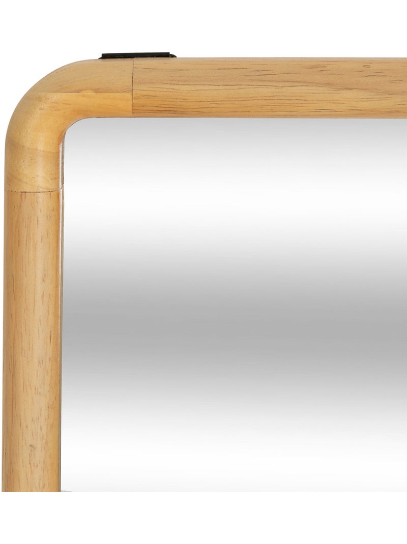 Miroir rectangulaire 116x35cm cadre bois d'hévéa KIM Marron - Kiabi