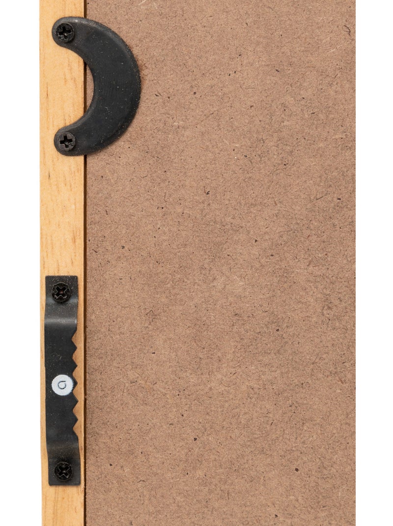 Miroir rectangulaire 116x35cm cadre bois d'hévéa KIM Marron - Kiabi