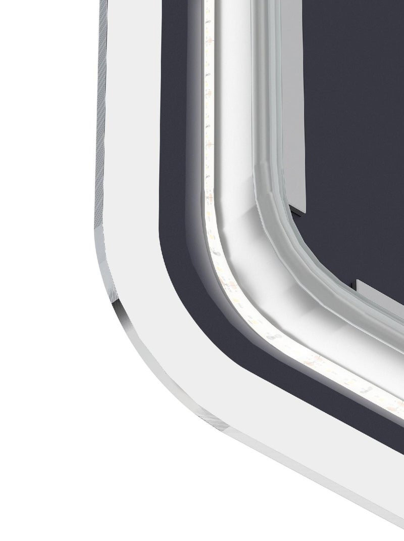 Miroir rectangulaire à leds Blanc - Kiabi
