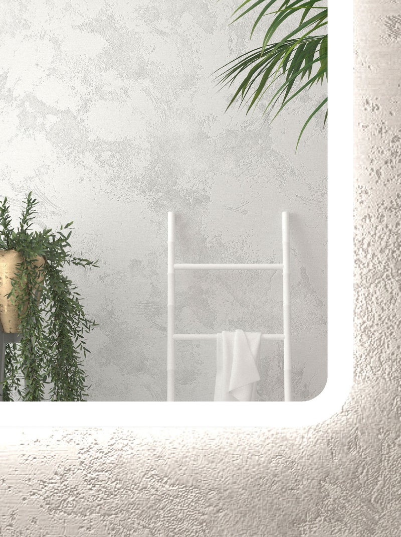 Miroir rectangulaire à leds Blanc - Kiabi