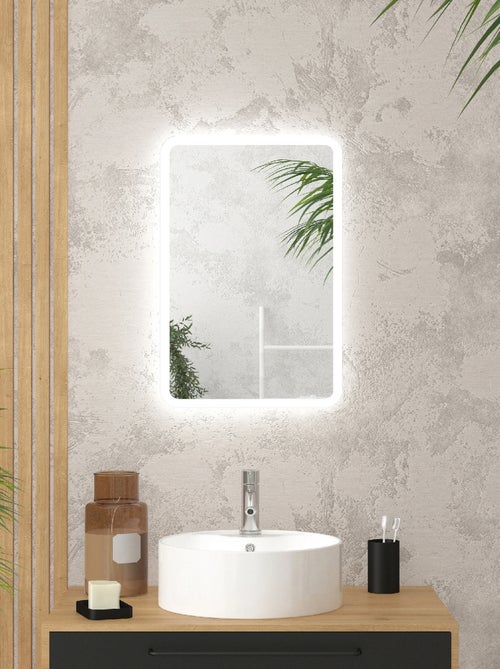 Miroir rectangulaire à leds - Kiabi