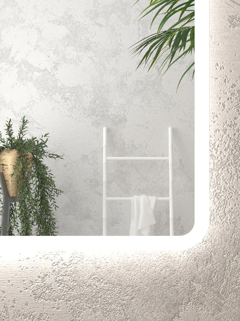 Miroir rectangulaire à leds Blanc - Kiabi