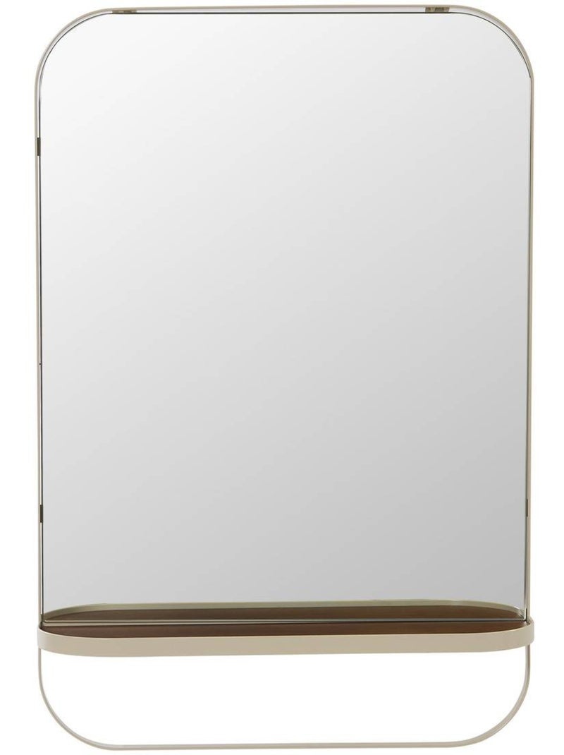 Miroir rectangulaire argileo Beige - Kiabi