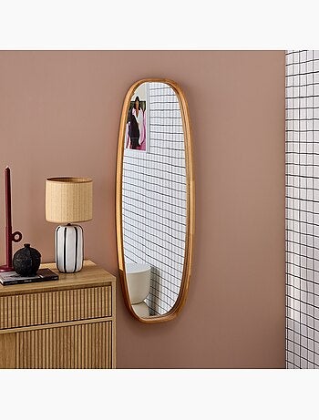 Miroir rectangulaire bois d'hévéa Jamie