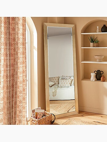 Miroir rectangulaire cadre texturé biseauté GEMMA