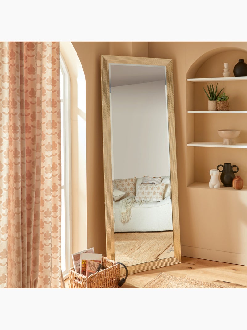 Miroir rectangulaire cadre texturé biseauté GEMMA Marron - Kiabi