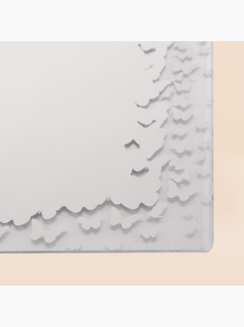 Miroir rectangulaire décoration papillon 120x30cm Transparent - Kiabi
