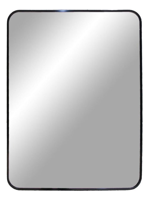 Miroir rectangulaire en aluminium avec cadre noir - House Nordic - Kiabi