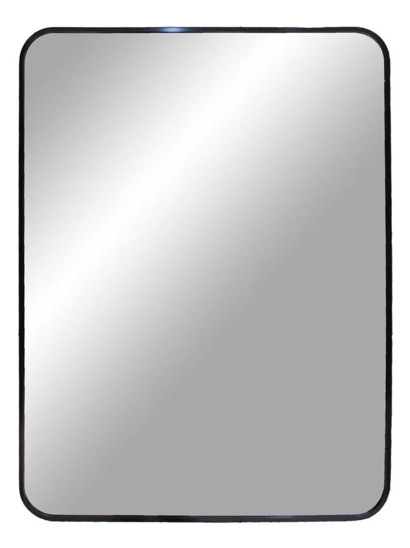 Miroir rectangulaire en aluminium avec cadre noir - House Nordic Noir mat - Kiabi