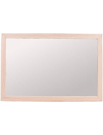 Miroir rectangulaire en rotin clair 60x40cm