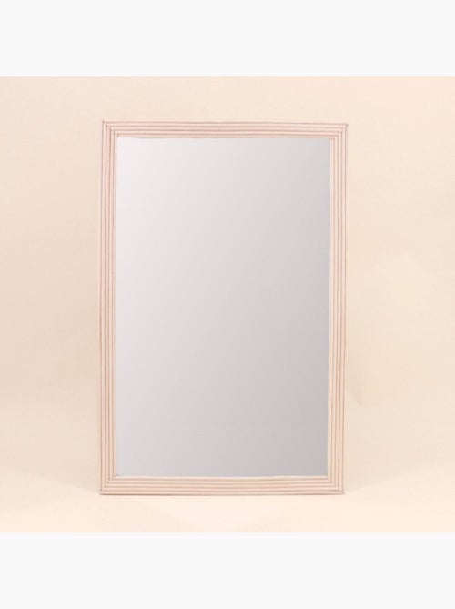 Miroir rectangulaire en rotin clair 60x40cm - Kiabi Miroir rectangulaire en rotin clair 60x40cm - Kiabi