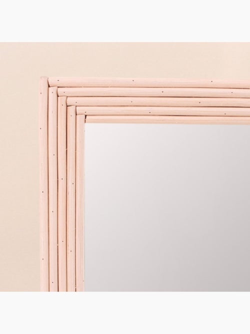 Miroir rectangulaire en rotin clair 60x40cm - Kiabi Miroir rectangulaire en rotin clair 60x40cm - Kiabi