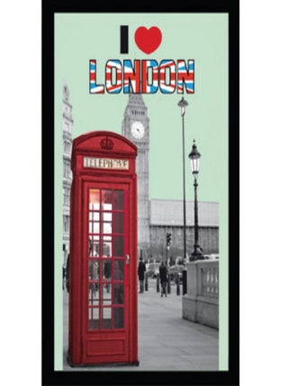 Miroir rectangulaire sérigraphié i love london