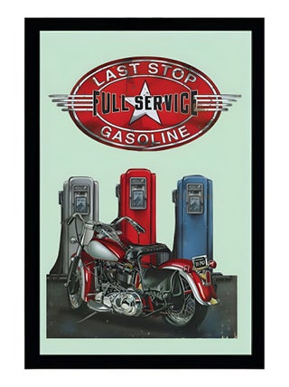 Miroir rectangulaire sérigraphié Moto Full Service