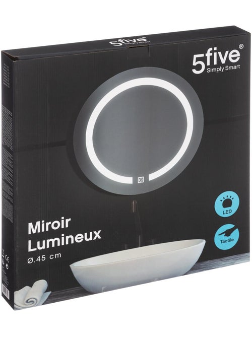 Miroir rond à led - Kiabi