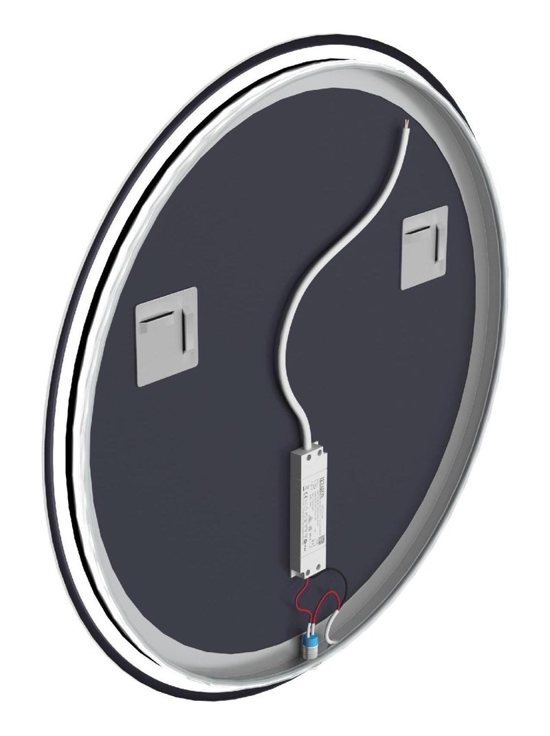 Miroir rond à leds Noir - Kiabi