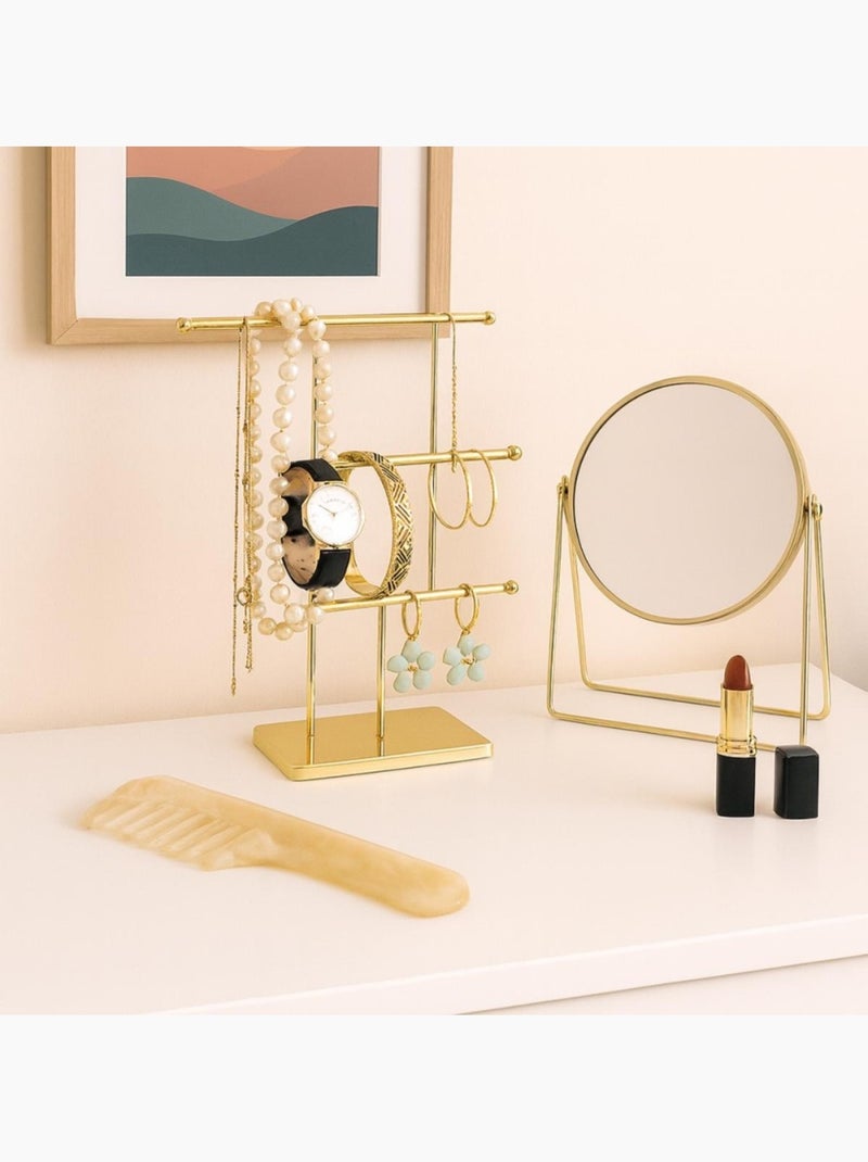Miroir rond à poser 20cm Doré - Kiabi