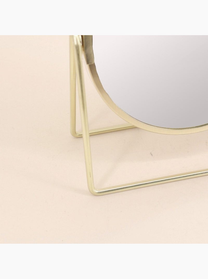Miroir rond à poser 20cm Doré - Kiabi