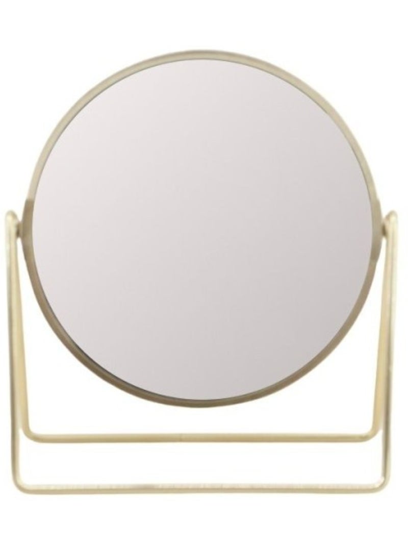 Miroir rond à poser 20cm Doré - Kiabi