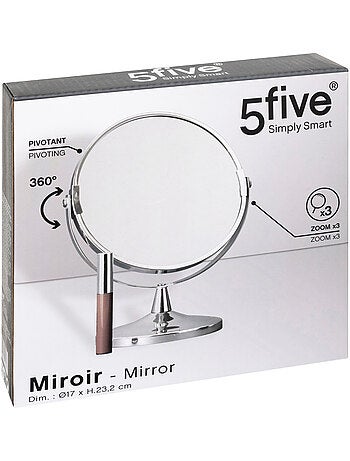 Miroir rond à poser en métal