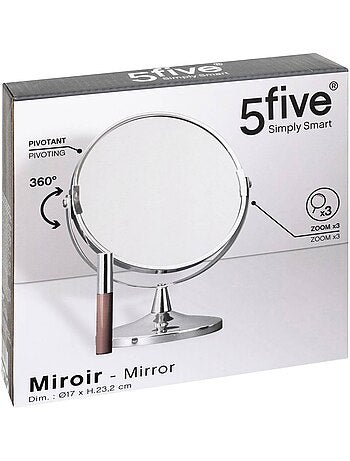 Miroir rond à poser en métal