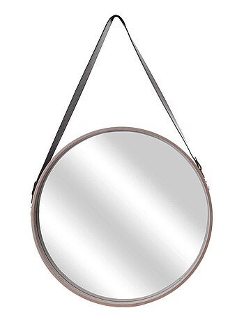 Miroir rond à suspendre avec une anse