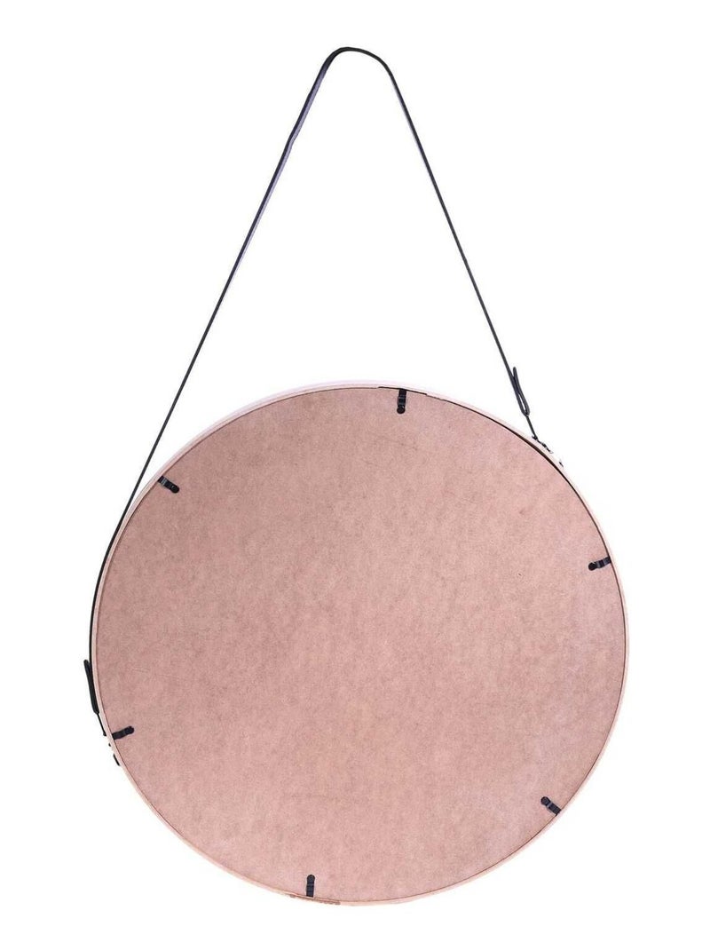 Miroir rond à suspendre avec une anse Beige - Kiabi
